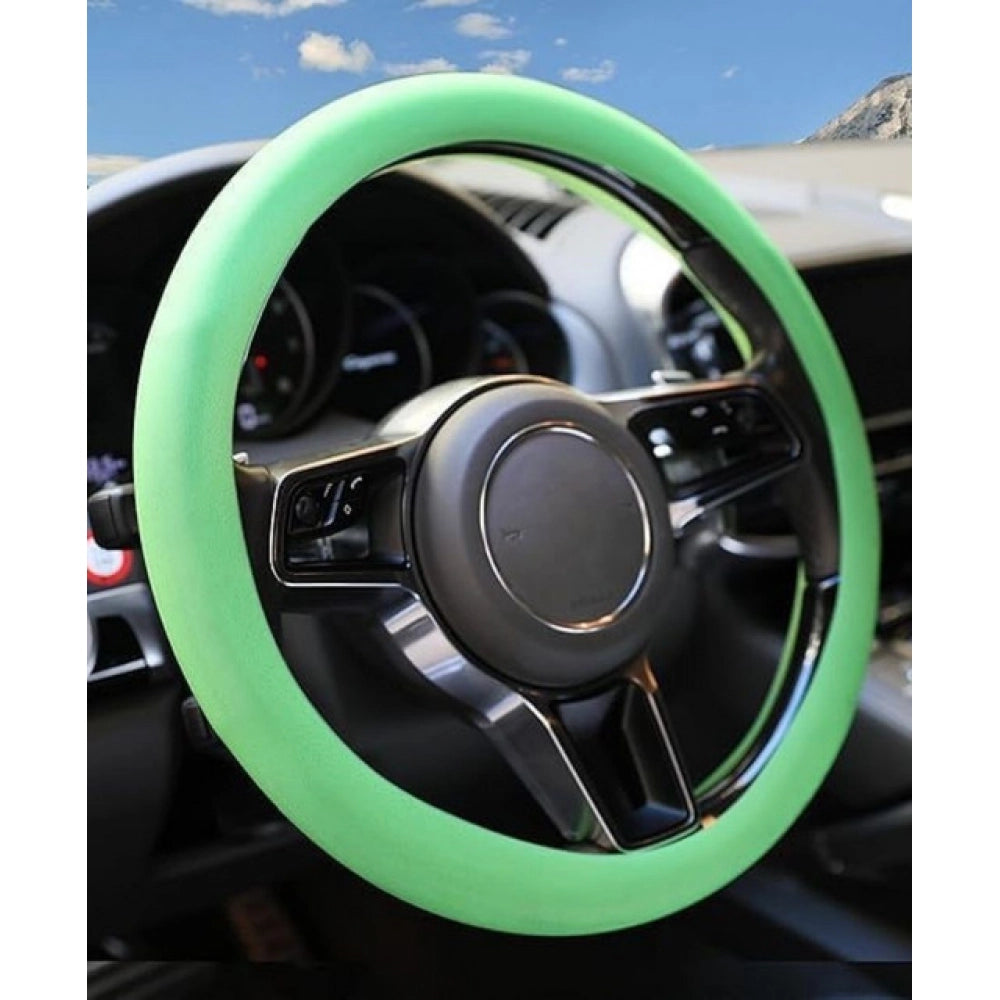 Generic Pack of 2 Universal Soft Silicone Steering Wheel Cover (Green)