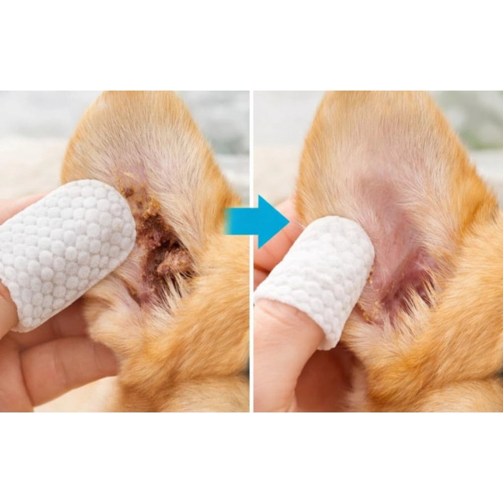 Generic Pack of 2 Pet Ear Cleaning Wipes (White)